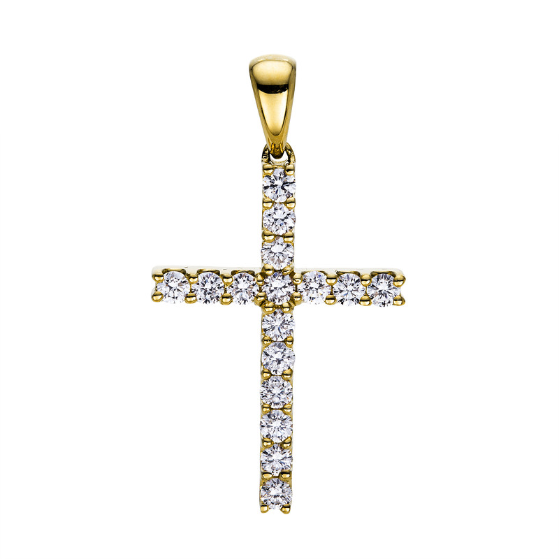 Anhänger 18 kt GG Kreuz