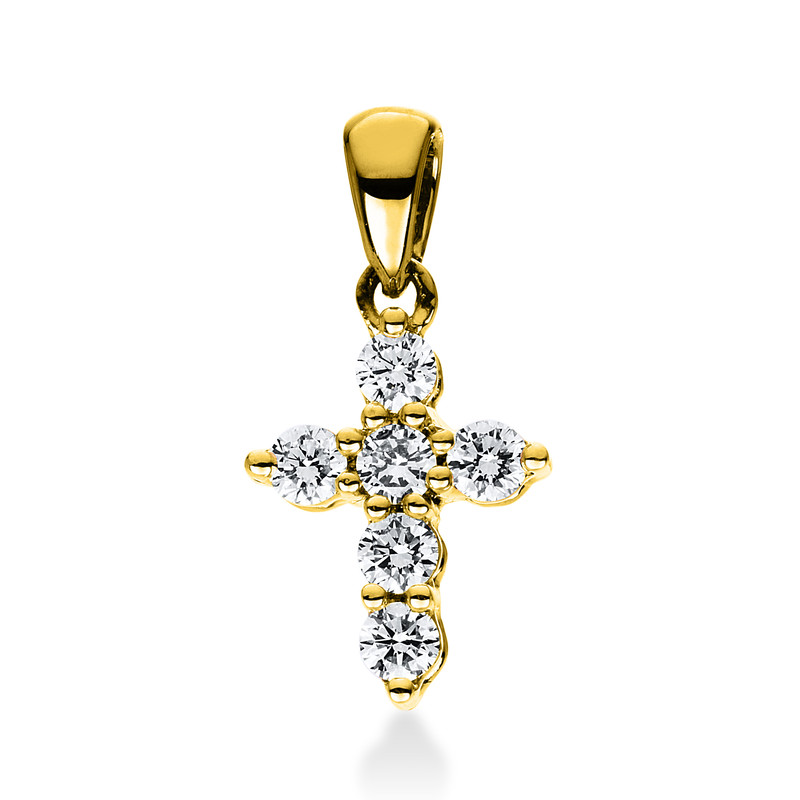 Anhänger 18 kt GG Kreuz, mit Öse