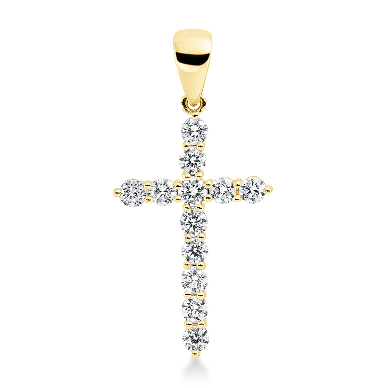 Anhänger 18 kt GG Kreuz, mit Öse