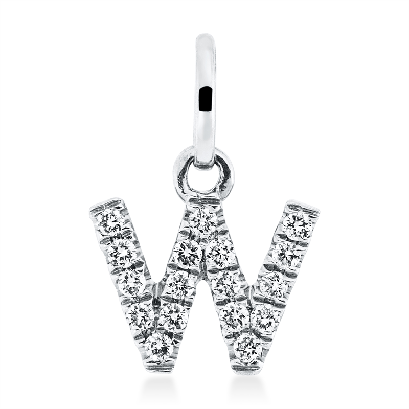 Anhänger 18 kt WG W, mit Öse