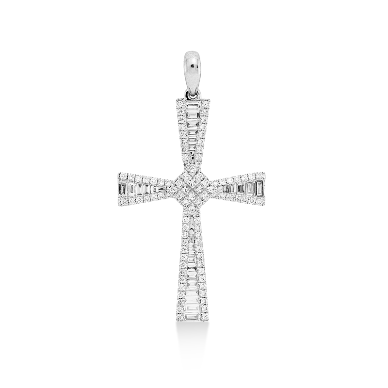 Anhänger 18 kt WG Kreuz, mit Öse