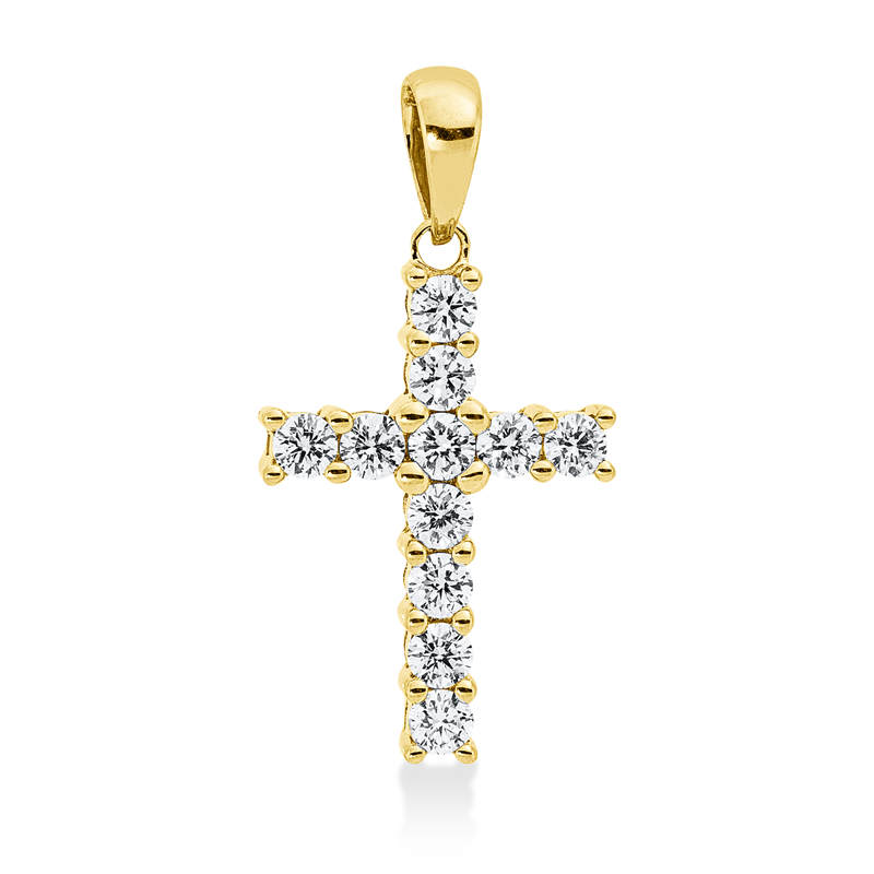 Anhänger 18 kt GG Kreuz, mit Öse