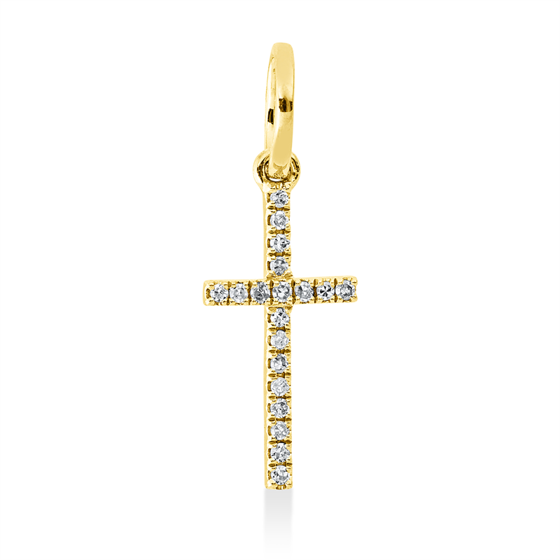 Anhänger 18 kt GG Kreuz, mit Öse