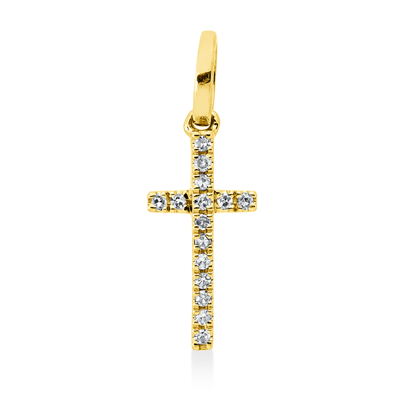 Anhänger 18 kt GG Kreuz, mit Öse