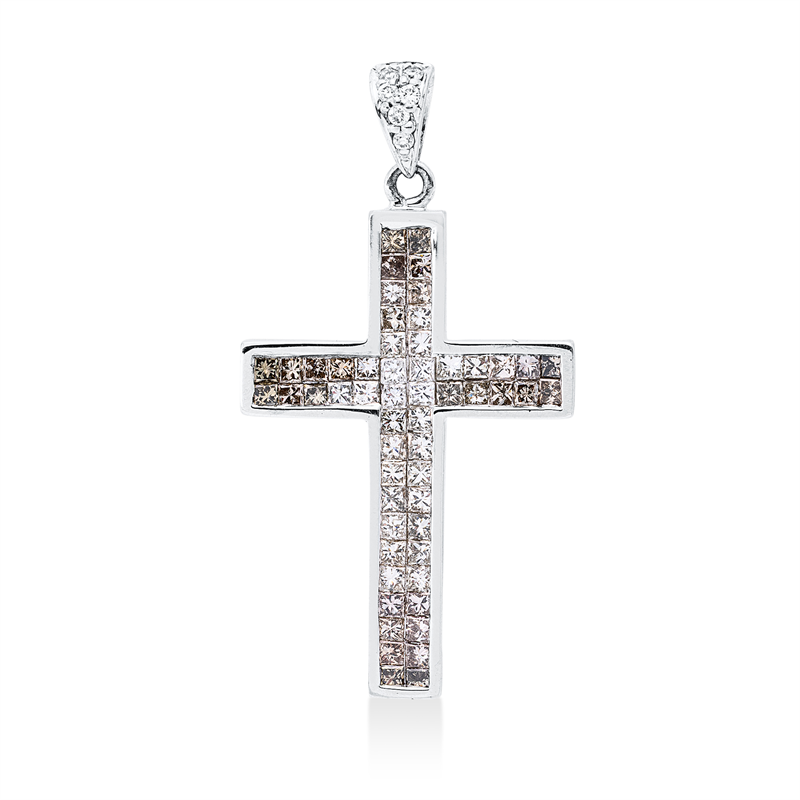 Anhänger 18 kt WG Kreuz, mit Öse