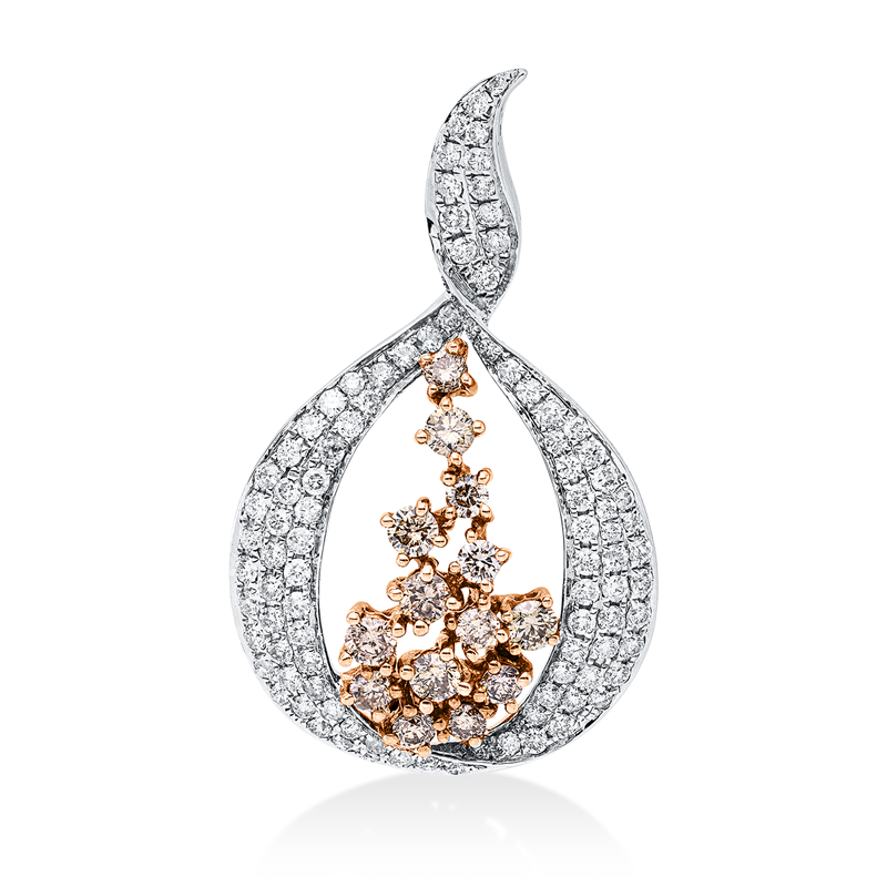 Anhänger 18 kt WG+RG, mit Öse