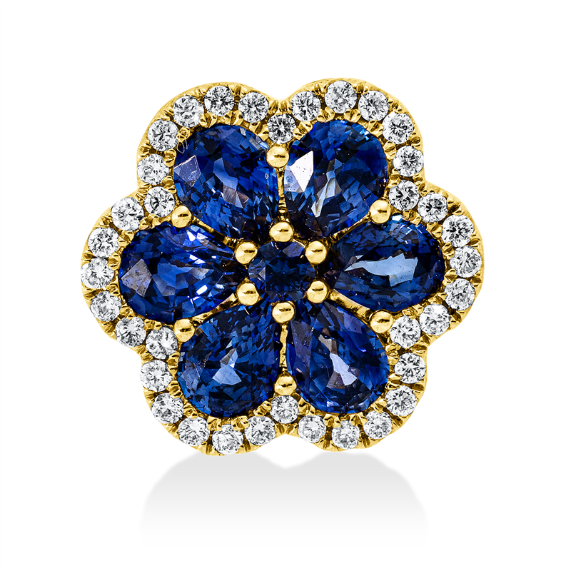 Anhänger 18 kt GG Blume/Blumen