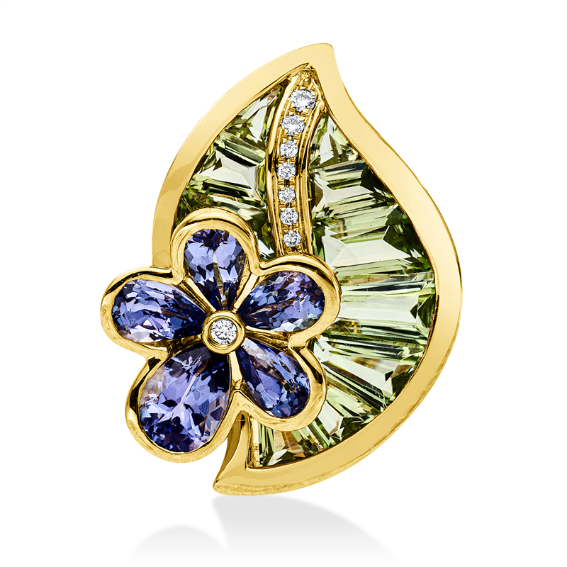 Brosche 18 kt GG