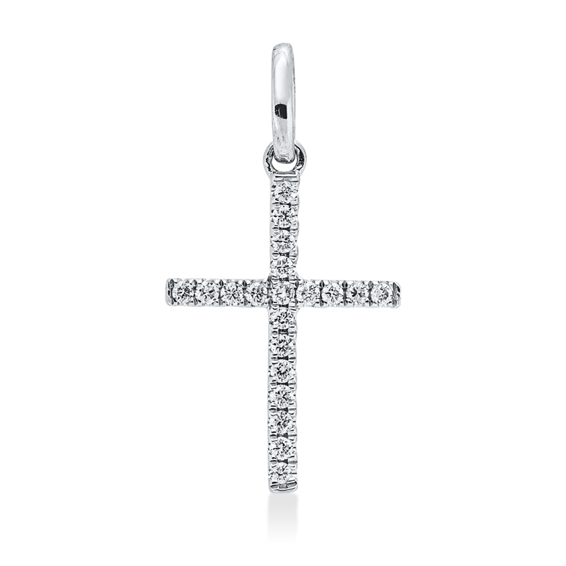Anhänger 18 kt WG Kreuz, mit Öse