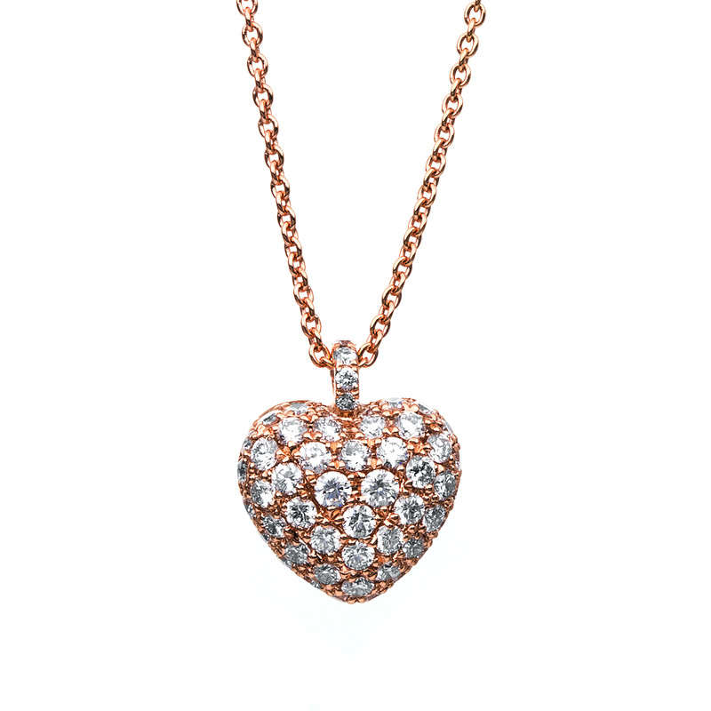Collier 18 kt RG Herz