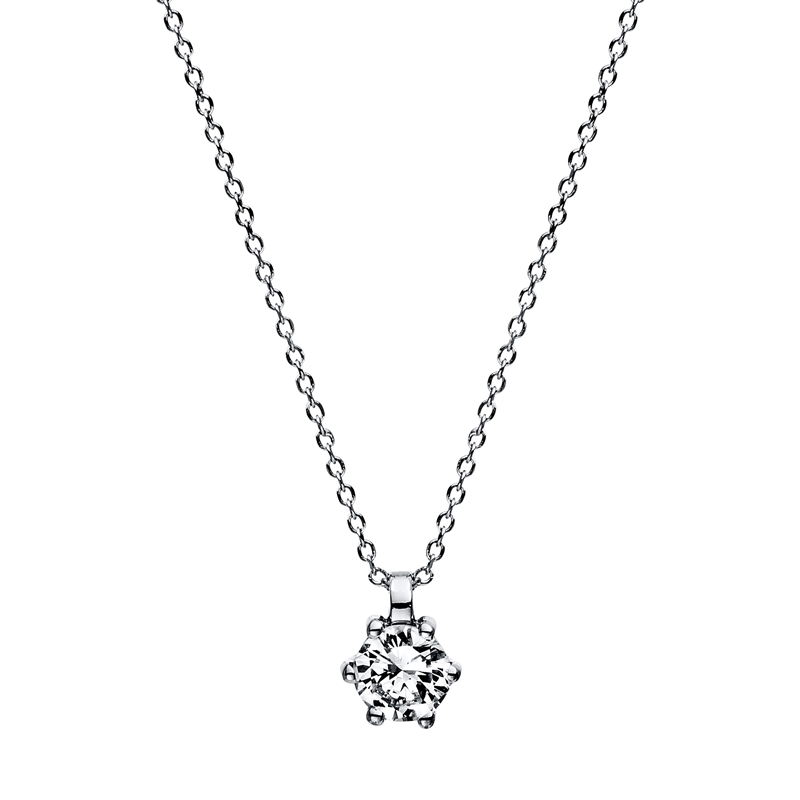 Collier 6er-Krappe 18 kt WG