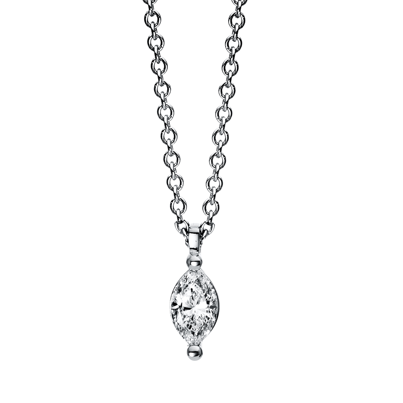 Collier 2er-Krappe 18 kt WG