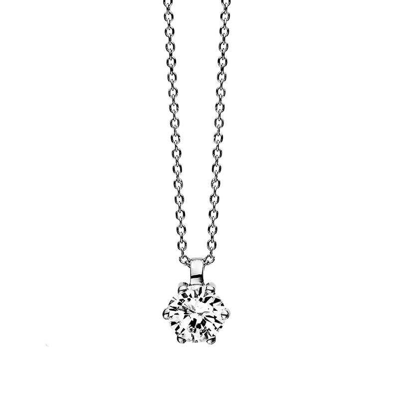 Collier 6er-Krappe 18 kt WG, GIA2477838358