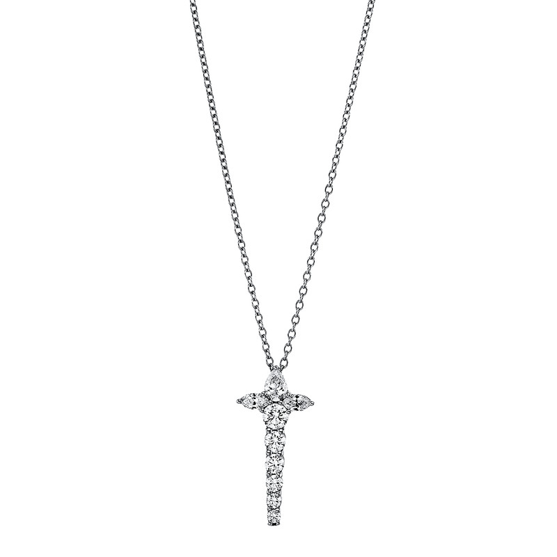 Collier 18 kt WG Kreuz