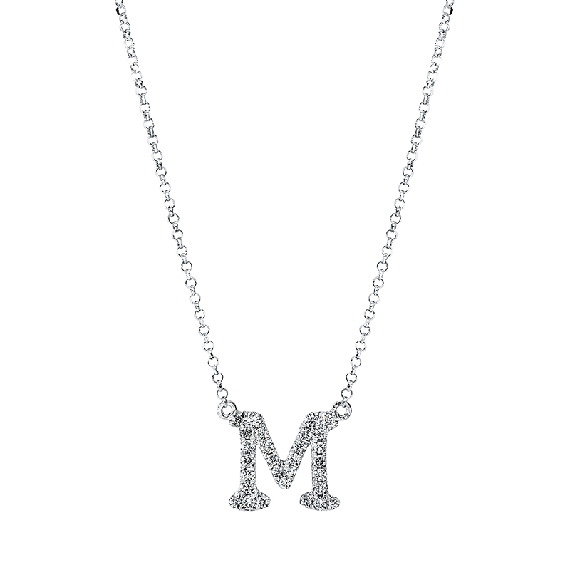 Collier 18 kt WG M, mit ZÖ 38 cm & 40.6 cm