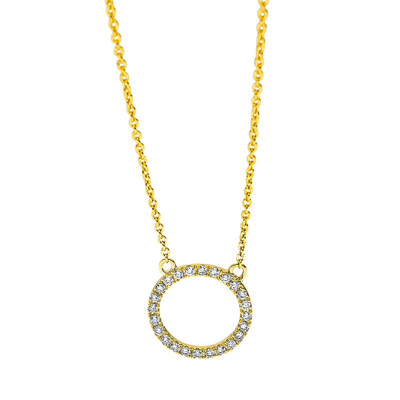 Collier 18 kt GG Kreis, mit ZÖ 42 cm