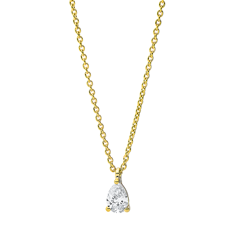 Collier 3er-Krappe 18 kt GG, mit ZÖ 42 cm