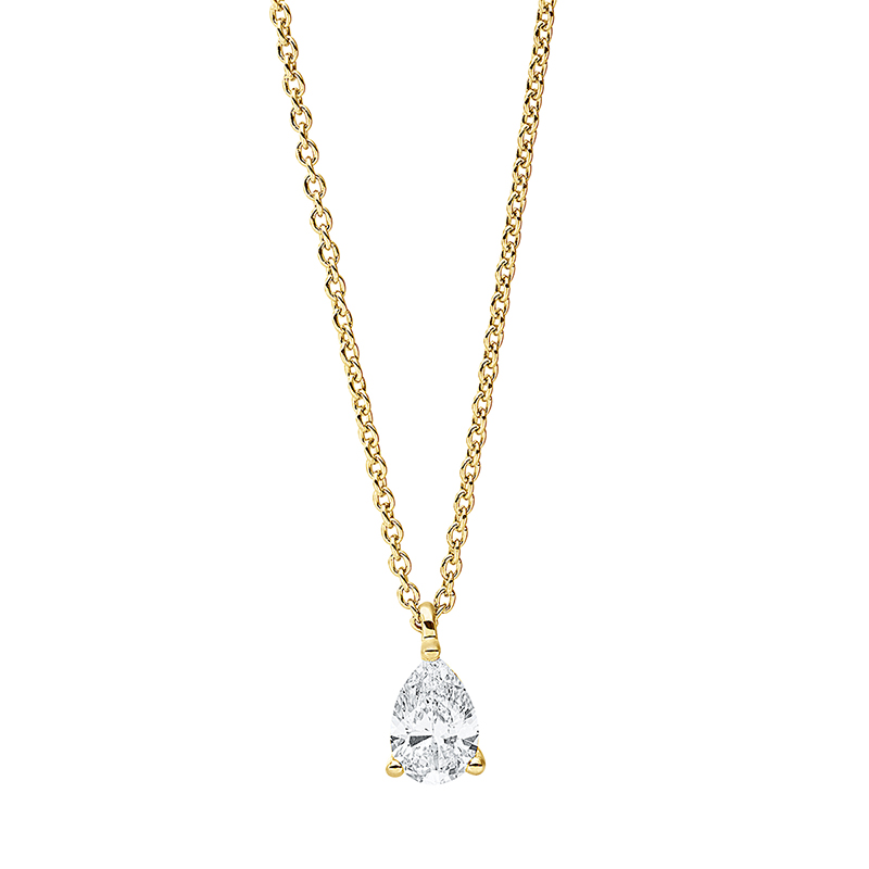 Collier 3er-Krappe 18 kt GG, mit ZÖ 42 cm