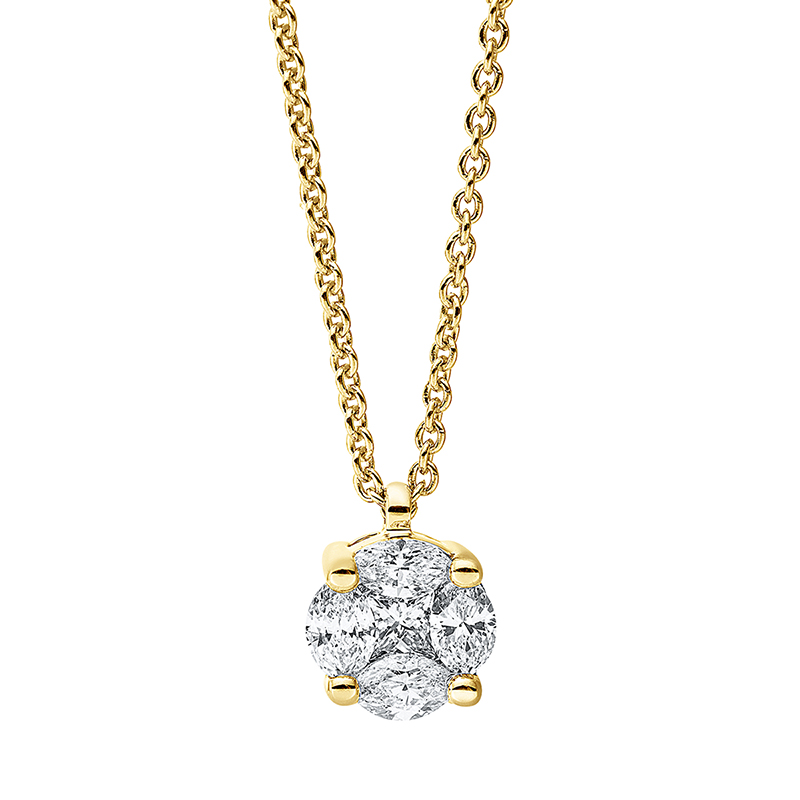 Collier 18 kt GG, mit ZÖ 42 cm
