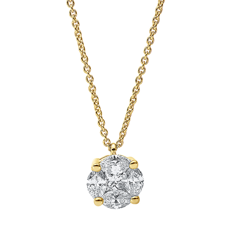 Collier 18 kt GG, mit ZÖ 42 cm