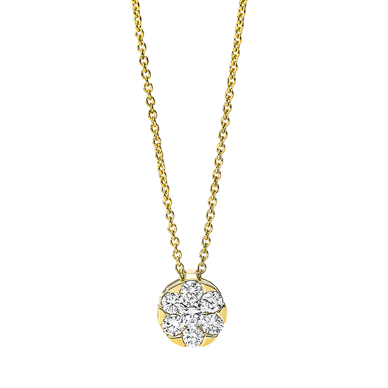 Collier 18 kt GG Kreis, mit ZÖ 42 cm