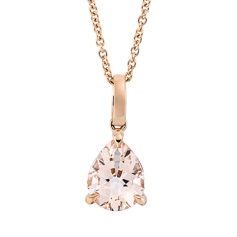 Collier 18 kt RG, mit ZÖ 42 cm