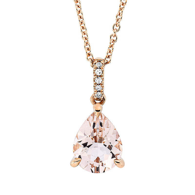 Collier 18 kt RG, mit ZÖ 42 cm