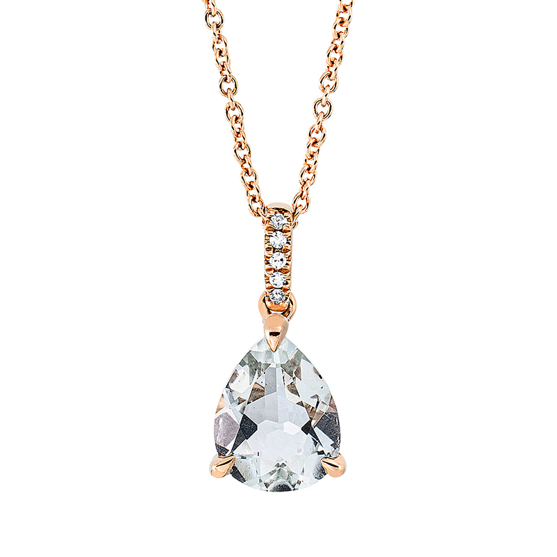 Collier 18 kt RG, mit ZÖ 42 cm