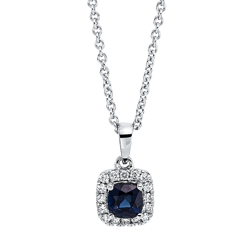 Collier 18 kt WG, mit ZÖ 42 cm
