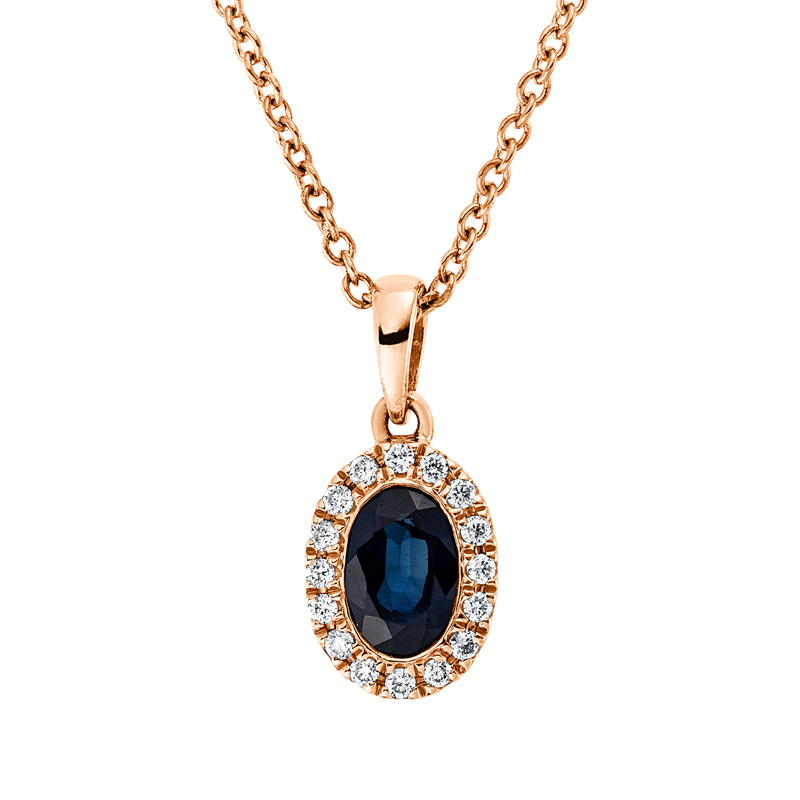 Collier 18 kt RG, mit ZÖ 42 cm