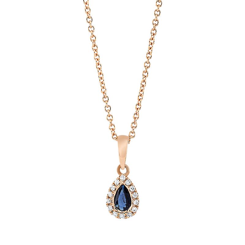 Collier 18 kt RG, mit ZÖ 42 cm