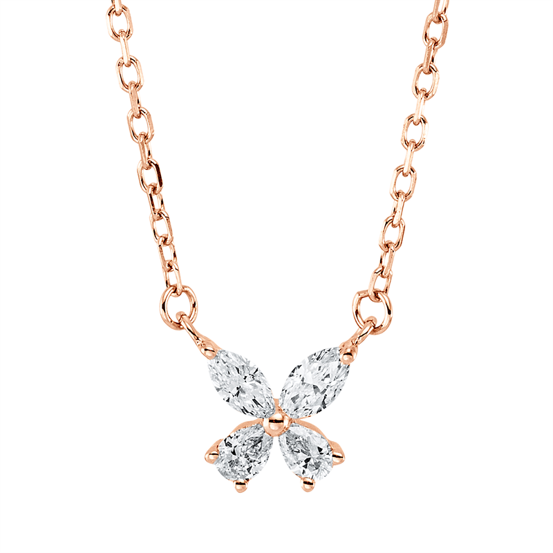 Collier 18 kt RG, mit ZÖ 40 cm