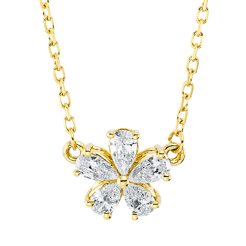 Collier 18 kt GG, mit ZÖ 40 cm