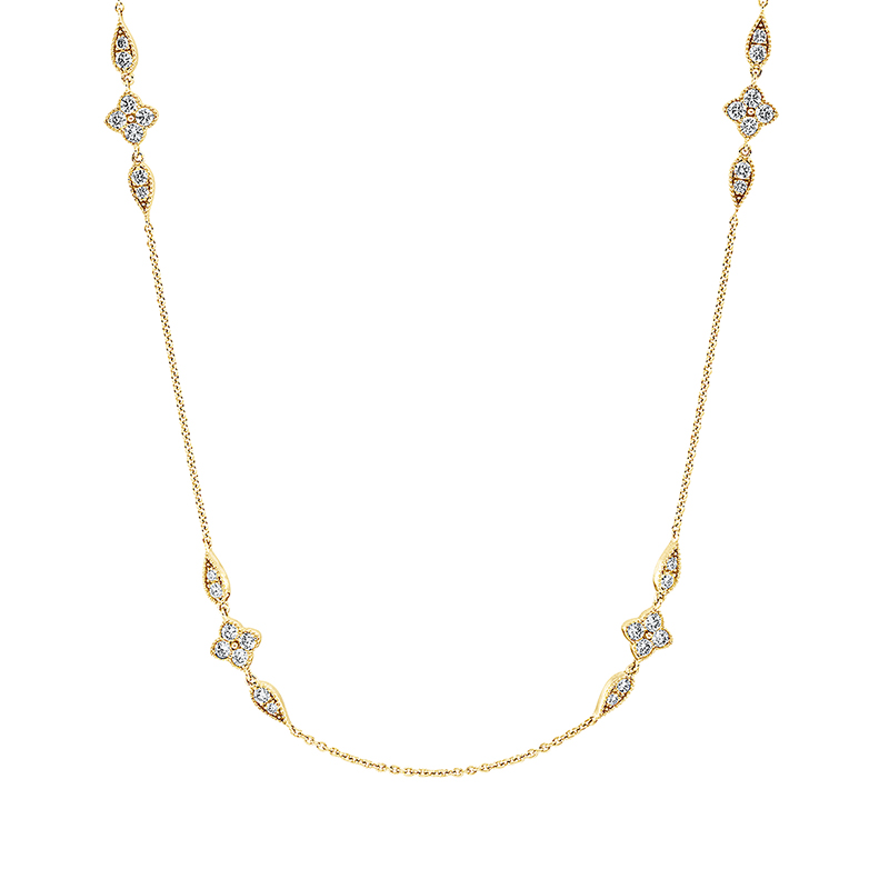 Collier 18 kt GG, mit ZÖ 40 cm + 42,5 cm