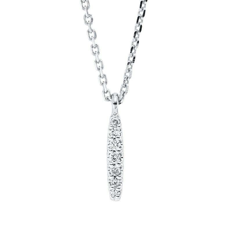 Collier 18 kt WG, mit ZÖ 42 cm
