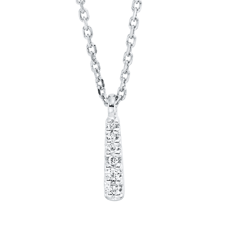 Collier 18 kt WG, mit ZÖ 42 cm