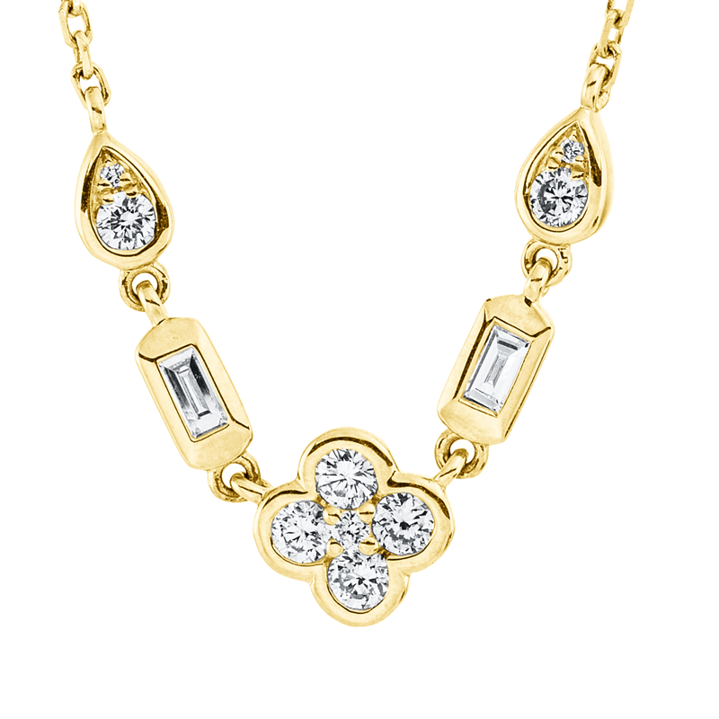Collier 18 kt GG, mit ZÖ 40 & 43 cm