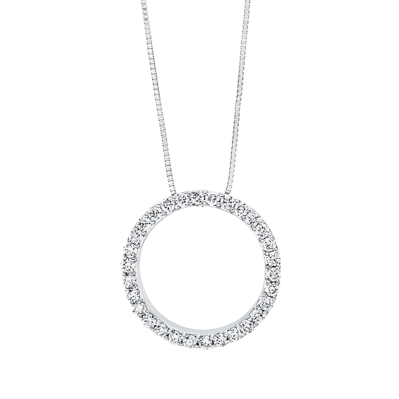 Collier 18 kt WG Kreis