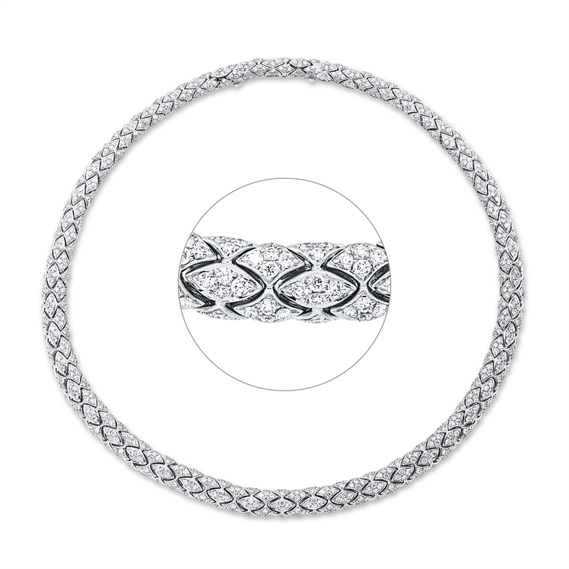 Collier 18 kt WG, extension ZÖ 40,5 cm