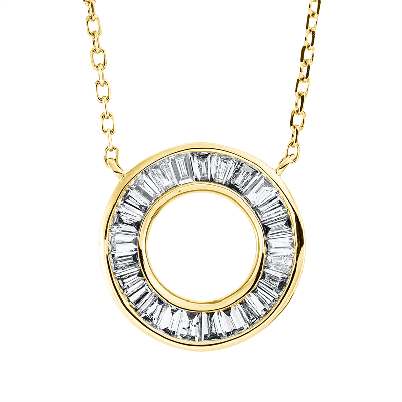 Collier 18 kt GG Kreis, mit ZÖ 40 cm