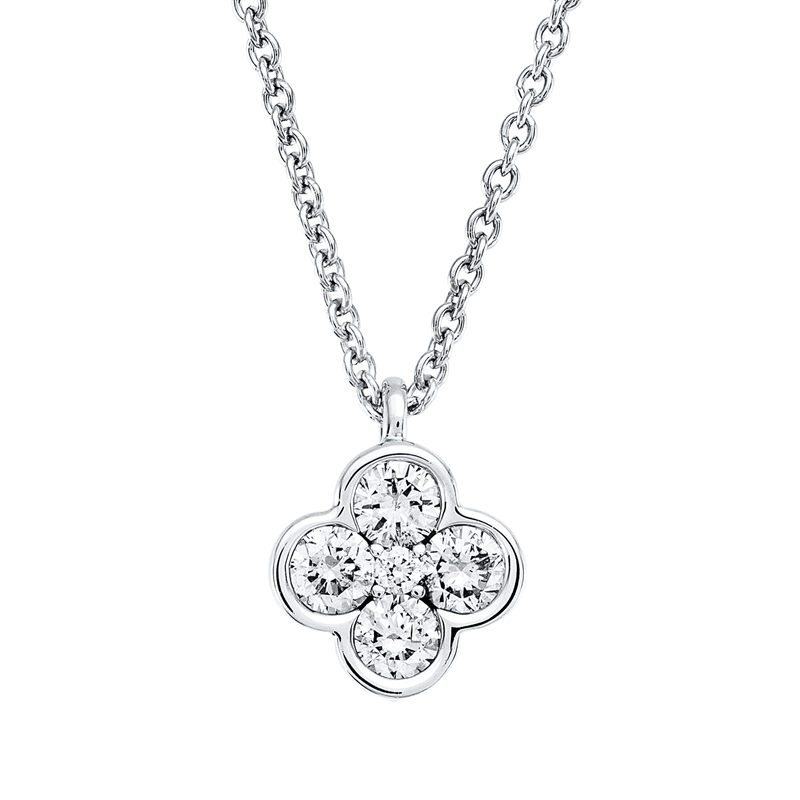 Collier 18 kt WG, mit Öse