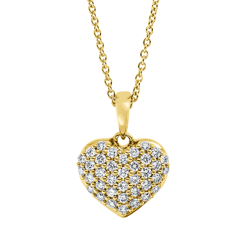 Collier 18 kt GG Herz, mit Öse