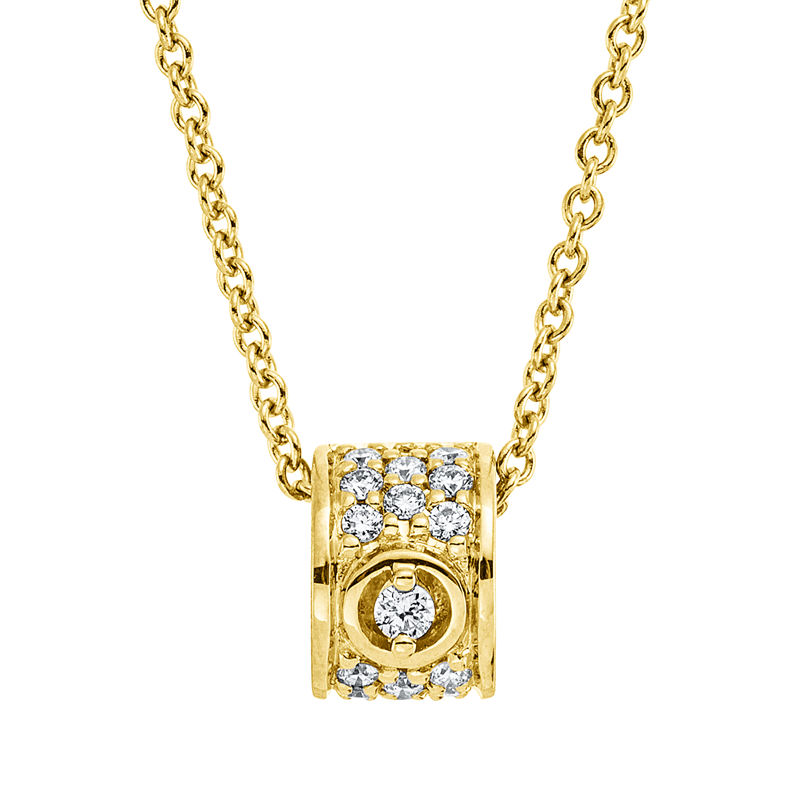 Collier 18 kt GG, mit ZÖ 41 cm + 39,5 cm