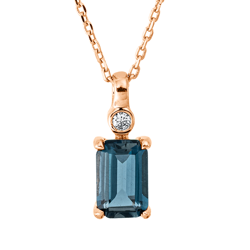 Collier 18 kt RG, mit ZÖ 42 cm