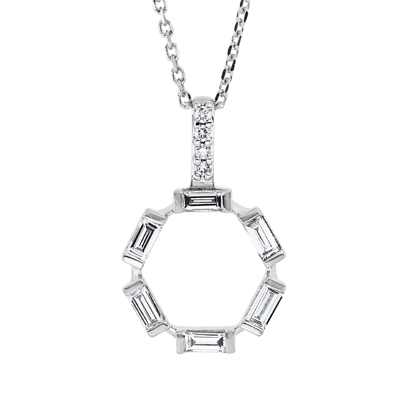 Collier 18 kt WG, mit ZÖ 42 cm