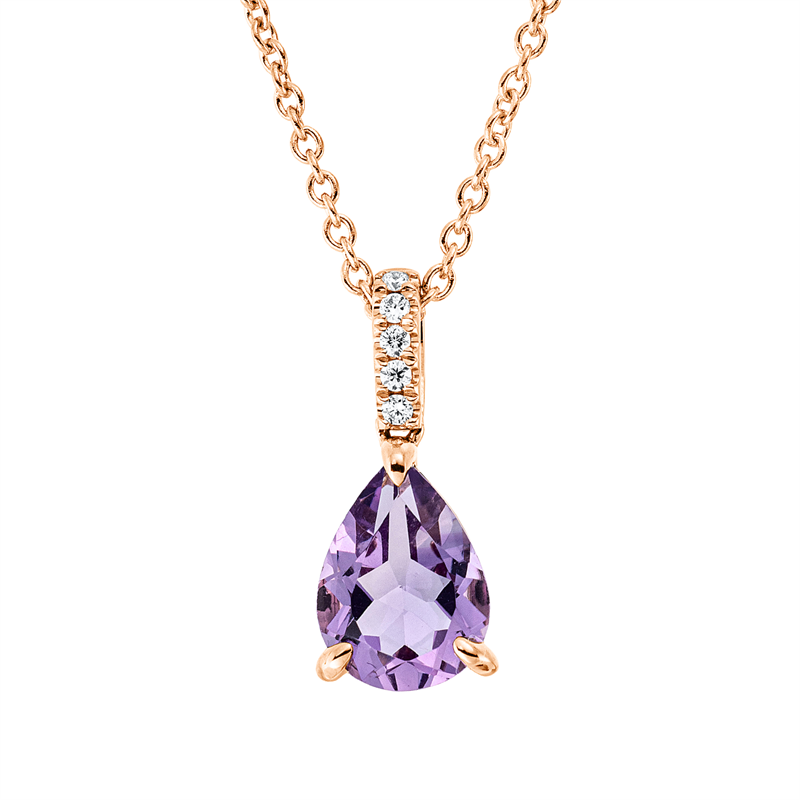 Collier 3er-Krappe 18 kt RG, mit ZÖ 42 cm