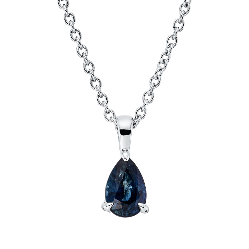 Collier 18 kt WG, mit ZÖ 42 cm