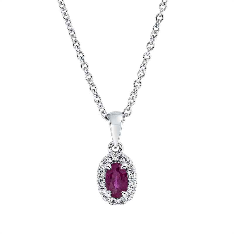 Collier 18 kt WG, mit ZÖ 42 cm