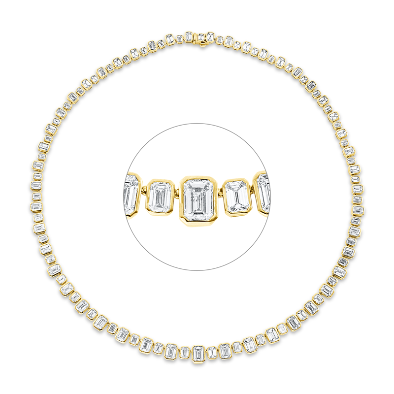 Collier 18 kt GG, 21pcs GIA's