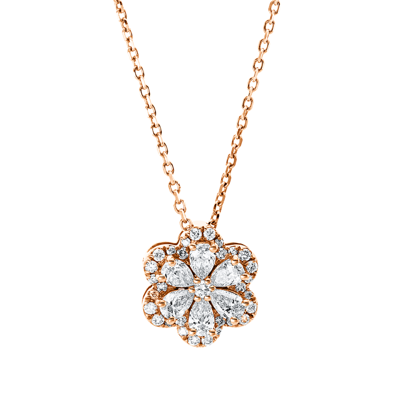 Collier 18 kt RG, mit ZÖ 40 cm